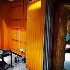 餐厅酒店推拉吊装移动门活动隔音墙隔断吊装轨道门