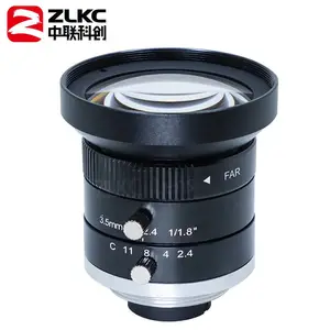 ZLKC中联科创3.5mm工业相机镜头HM035MP2低畸变手动光圈广角镜头