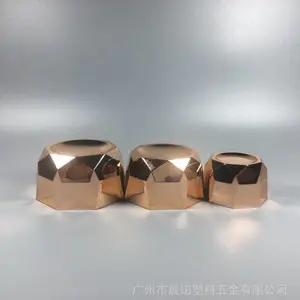 15mm23mm电镀玫瑰金软管盖优质***切面钻石盖身体乳面霜化妆品包装