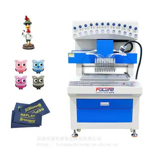 12色全自动点胶机PVC行李箱吊牌硅胶搓澡巾12色滴塑机