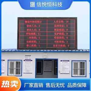 隧道 工地 工厂 室内外LED单红显示屏p10滚动走字显示可定制