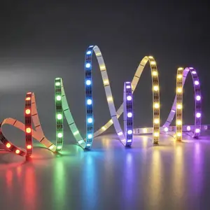 供应RGB灯带 5V 6.5mm板宽 60灯/米 5050灯珠 5W/M 幻彩LED灯带
