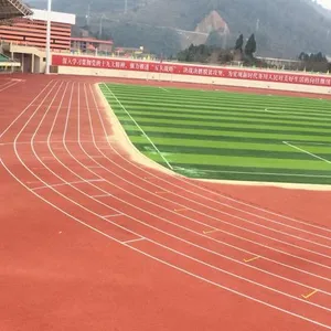 河北亿鑫混合型塑胶跑道自结纹混合型塑胶面层 环保运动塑胶跑道材料