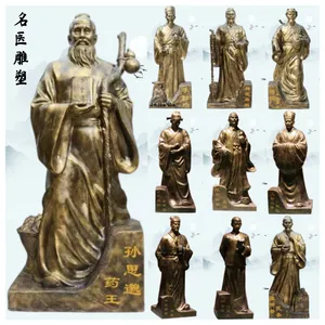 药王雕雕塑2米孙思邈站像华佗张仲景宋慈葛洪钱乙树脂仿铜佛像