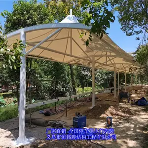 车棚效果图设计 汽车棚 停车棚恒伟