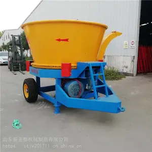 圆形草捆粉碎机 小型草捆粉碎机 青储包破碎机 圣泰