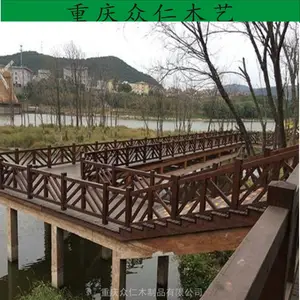 公园防腐木栅栏 樟子松平台 防腐木庭院栅栏生产 众仁木艺