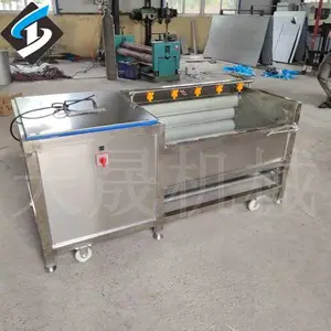 土豆去皮机,萝卜清洗机,毛刷清洗去皮机