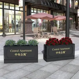 广元 厂家批发不锈钢烤漆花箱 景观花箱花架厂家