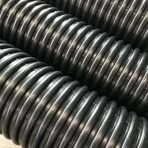 湖南长沙HDPE双壁波纹管市政管道排污管dn200塑料排污管现货销售