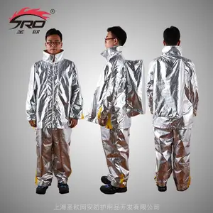【上海圣欧芳纶面料-消防 高温熔炉等高温作业 银色铝箔隔热服面料】经久洗涤永阻燃,光洁舒适***
