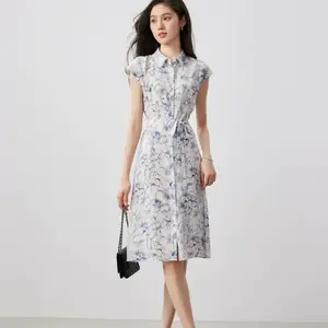 品牌撤柜简衣丝蒙桑蚕丝连衣裙女装折扣库存尾货一手供应