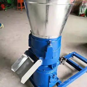 陕西小型三相电饲料机 便携式精品造粒机 秸秆牧草饲料颗粒机