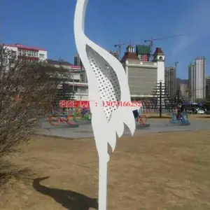 不锈钢单层镂空千纸鹤雕塑 景观动物雕塑厂家