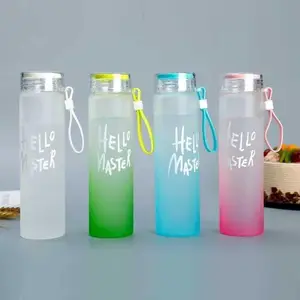 玻璃杯厂家批发双色玻璃水杯配套盖子