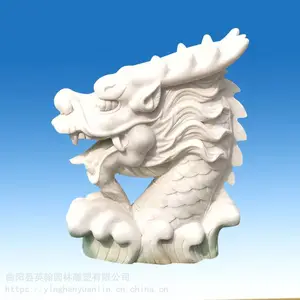 石雕喷水龙头 汉白玉青石做旧喷水龙头景区仿古流水景庭院流水摆件