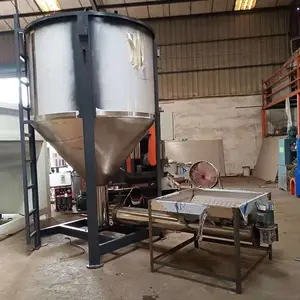 现货批发塑料搅拌机立式大型颗粒混合机加工塑料粒子加热搅拌机