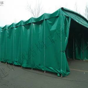 厂家定做推拉棚-高品质大型仓库雨棚布 上门量身定做