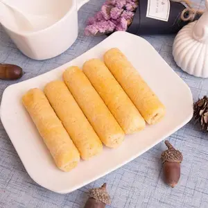 休闲零食膨化叭叭米果卷机器 花色注芯米果棒设备加工