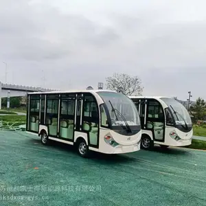 14 座封闭款电瓶观光车 | 景区园区全天候舒适载客通勤工具车