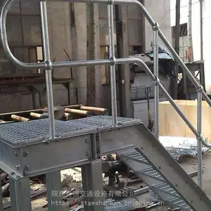 西安热镀锌球形立柱-污水厂平台走道钢格板现货-定做扶手栏杆