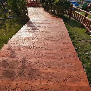 混凝土压花地坪材料彩色强化剂脱模粉 公园水泥压模路面模具供应