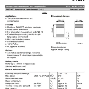 PTC热敏电阻B59641A0095A062 0603 470ohms