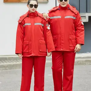 石油石化棉服工作服 冬季加厚加绒棉服上衣裤子工作服套装