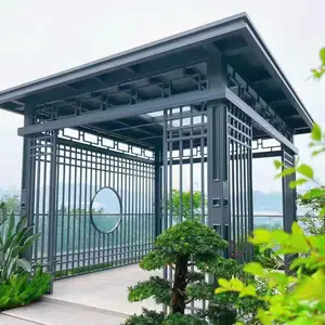 乌鲁木齐公园广场不锈钢雕塑定制，大型景观廊架凉亭，地标性艺术制作