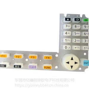 多色丝印喷涂硅胶按键 工业异形导电硅橡胶按键 亿鑫喷涂镭雕按键定制厂家