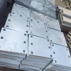 冷镀锌预埋板带孔钢板 铁板预埋件 可定制预埋件加工建筑预埋配件厂家直销