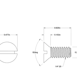 Mcmaster-carr92451A539黄铜开槽平头螺钉