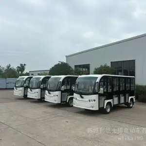 14座封闭电动观光车LK-T14M纯电动公交巴士校园营运车电瓶旅游观光车