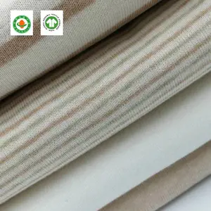 有机棉天然罗纹1*1 2*2 200gsm国标/GOTS国际双认证针织面料