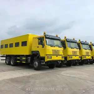 重汽6*4出口型矿用工人接送车 森林越野通勤车