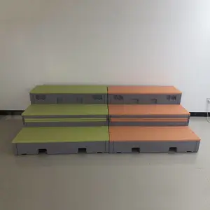 三层PE塑料合唱台音乐教室排练厅用多功能阶梯站台中小学校幼儿园