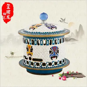 景泰蓝铜火锅单人酒精锅一人一位小火锅分餐小火锅景泰蓝御用酒精锅