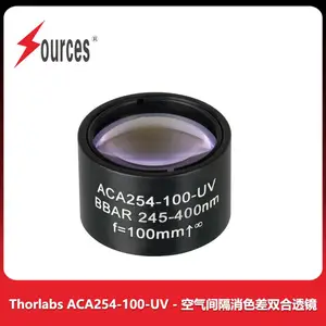 Thorlabs紫外空气隙消色差双合透镜,增透膜:245 - 400nm