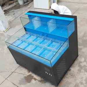 万为供应超市海鲜池商用养殖鱼缸_厂家直销