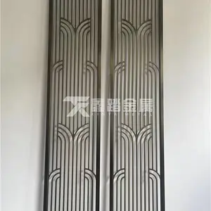 入户仿古铜不锈钢屏风家装金属中式***玄关定制