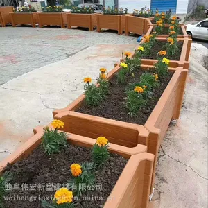 水泥景观仿木花箱 组合式种植户外落地花槽 公园景区道路隔离花池