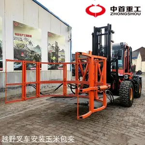 3吨越野叉车 玉米囤包夹 升高3米 多功能一体式 港口运输搬运
