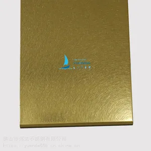厂家直销装饰304不锈钢仿高比乱纹板镜面板电镀真空黄钛金板材