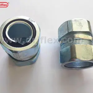 自固接头包塑金属软管接头卡簧式自固接头锌合金软管接硬管