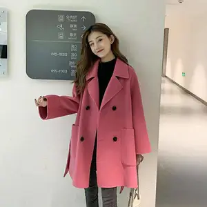 品牌女装厂家代卖韩丹妮阿尔巴卡双面尼大衣欧美外贸原单折扣女装批发