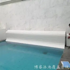 厂家直销自动收缩泳池盖 泳池电动卷帘盖 节能 防树叶 防尘