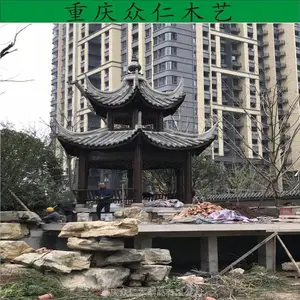 仪陇樟子松景区景观亭子 防腐木家用凉亭生产 众仁木艺