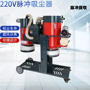 220V粉尘专用脉冲工业吸尘器 3600W双桶套袋型吸尘机