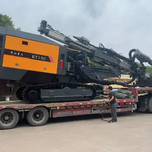露天煤矿KT15C一体式自动换钎潜孔钻车重工出品165孔径轻松