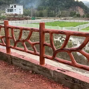 水泥仿木护栏,美丽乡村护栏,公园护栏